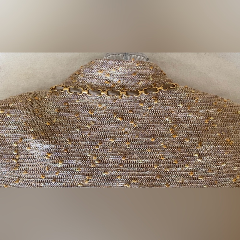 Vintage St. John Couture by Marie Gray gold coat with matching pencil skirt